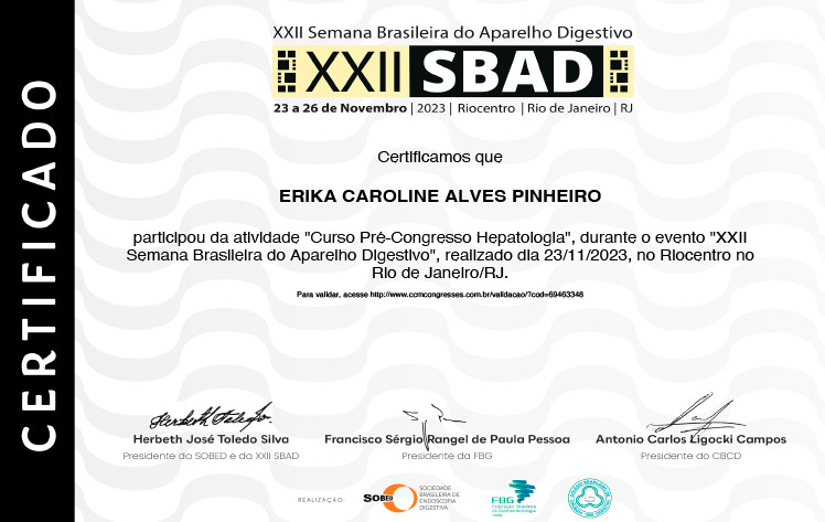 dra erika pinheiro - certificados gastroenterologia congresso sbad