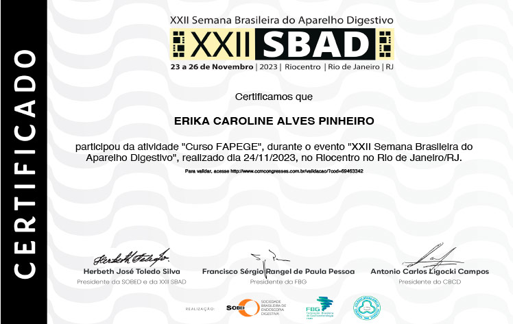 dra erika pinheiro - certificados gastroenterologia congresso sbad