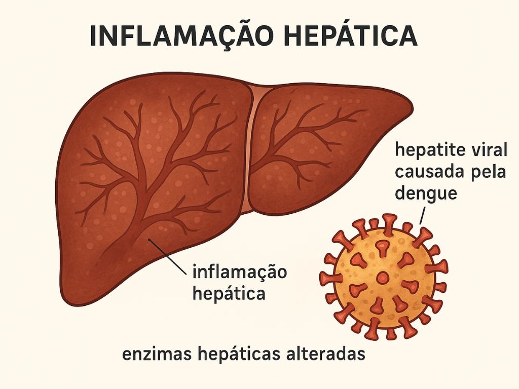 inflamação hepática causada por dengue