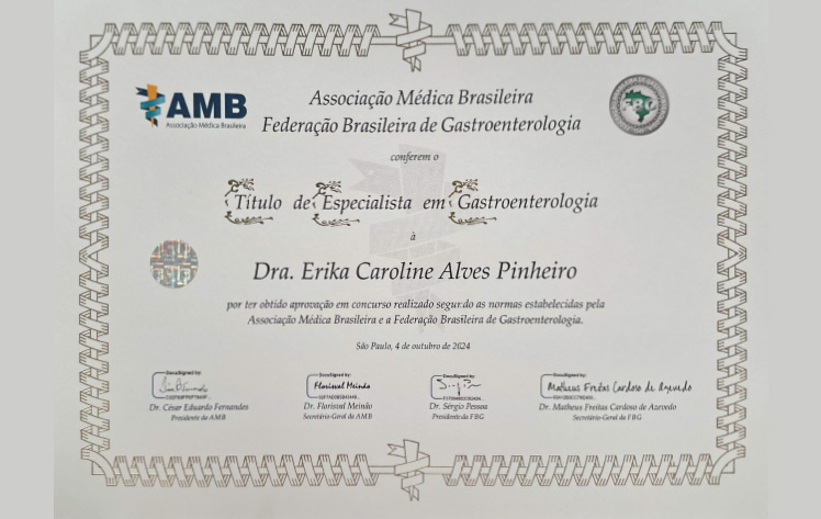 Título de Especialista em Gastroenterologia